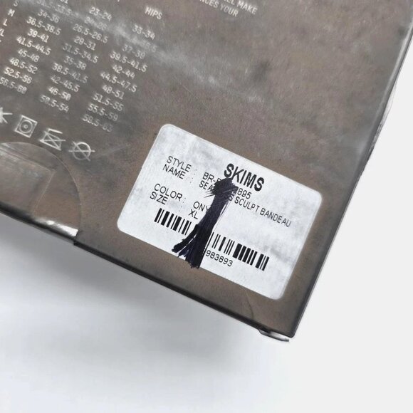 SKIMS Black Seamless Bandeau Bra XL - Picture 8 of 11